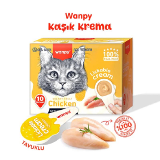 Wanpy Tavuklu Kaşıklı Kedi Ödül Kreması 16 gr