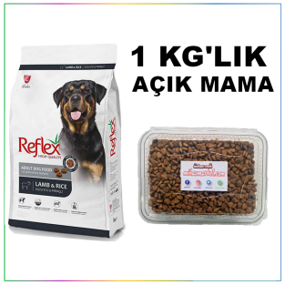 Reflex Kuzu Etli & Pirinçli 1 Kg Açık Yetişkin Köpek Maması