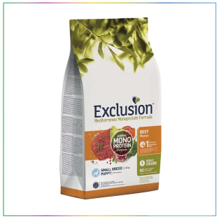 Exclusion Monoprotein Sığır Etli ve Narlı Düşük Tahıllı Küçük Irk Yavru Köpek Maması 2 Kg