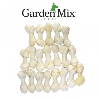 Garden Mix Düğümlü Beyaz Deri Köpek Kemiği