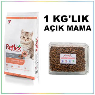 Reflex Kitten Tavuklu & Pirinçli 1 Kg Açık Yavru Kedi Maması