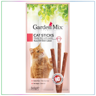 Gardenmix Kuzu Etli Kedi Stick Ödül 3 x 5gr