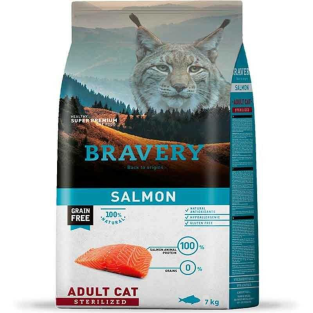 Bravery Somonlu Tahılsız Kısırlaştırılmış Kedi Maması 7 Kg