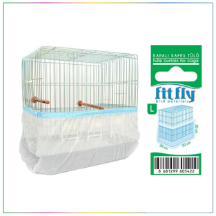 Fit Fly Lüx Kaymaz Kapalı Kuş Kafesi Tülü Large 70x30x30cm