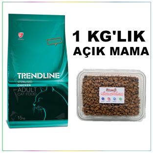 Trendline Tavuklu Kısırlaştırılmış Yetişkin Açık Kedi Maması 1 Kg