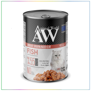 Animal World Jöle İçerisinde Balıklı Kısırlaştırılmış Kedi Konservesi 415 Gr