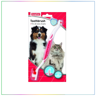 Beaphar Toothbrush Çift Taraflı Kedi ve Köpek Diş Fırçası