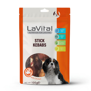 LaVital Ördek Etli veTavuk Ciğerli Kebap Köpek Ödülü 100g