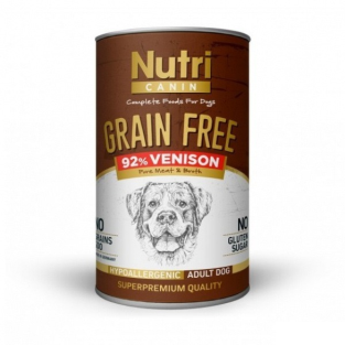 Nutri Canin Geyikli ve Patatesli Tahılsız Köpek Konservesi 400gr
