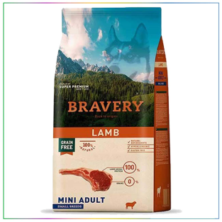 Bravery Mini Irk Yetişkin Kuzulu Tahılsız Köpek Maması 2 Kg