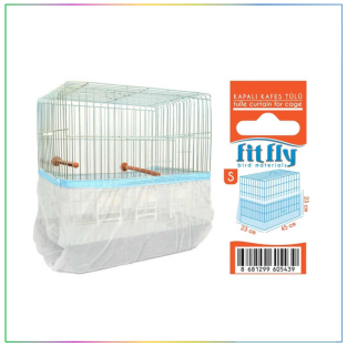 Fit Fly Lüx Kaymaz Kapalı Kuş Kafesi Tülü Small 23x45x23cm