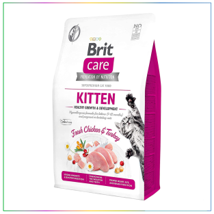 Brit Care Kitten Healthy Growth Tahılsız Tavuklu & Hindili Yavru Kedi Maması 2 Kg