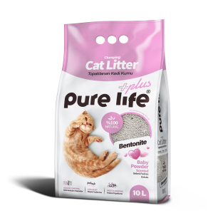 PURELİFE PLUS BEBEK PUDRALI KEDİ KUMU 10 LT
