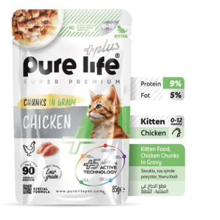 Purelife Plus Yavru Tavuklu Pouch 85 GR