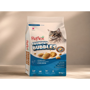 Reflex Crunchy Bubbles Kısırlaştırılmış Tavuklu Yetişkin Kedi Maması 10 kg