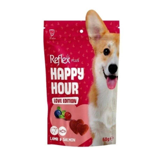 Reflex Plus Happy Hour Love Edition Kuzulu ve Somonlu Köpek Ödül Maması 60 Gr