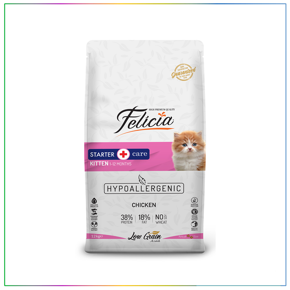 Felicia Az Tahıllı 12 Kg Yavru Tavuklu HypoAllergenic Kedi Maması FLC010