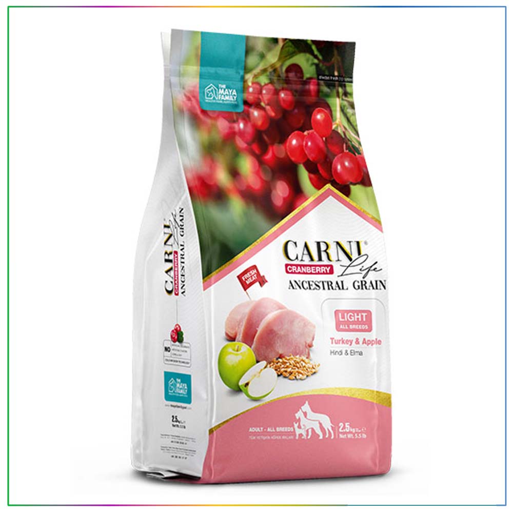 Carni Life Kızılcık Hindi Etli ve Elmalı Tüm Irklar İçin Yetişkin Light ...